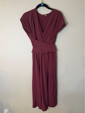 Halara Medium Burgundy Breezeful Wrap Dress